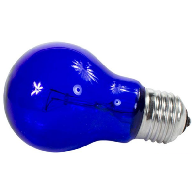 Лампы накаливания вольфрамовые (синие) A55 С 230-60 (Е27)